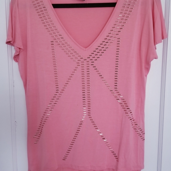 Armani Exchange Tops - Women's Armani Exchange Short Sleeve Top in Pink Size M